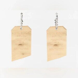 Zara plate earrings New with Gift box 🎁